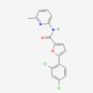 molecular formula C17H12Cl2N2O2 B3922684 5-(2,4-dichlorophenyl)-N-(6-methylpyridin-2-yl)furan-2-carboxamide 