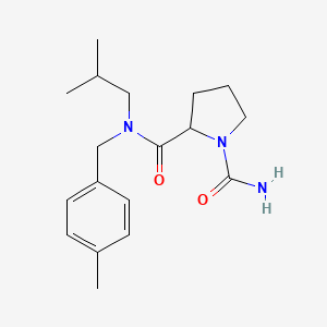 molecular formula C18H27N3O2 B3922693 N~2~-isobutyl-N~2~-(4-methylbenzyl)pyrrolidine-1,2-dicarboxamide 