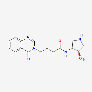 molecular formula C16H20N4O3 B3922707 N-[(3R*,4R*)-4-hydroxypyrrolidin-3-yl]-4-(4-oxoquinazolin-3(4H)-yl)butanamide 