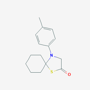 molecular formula C15H19NOS B392271 4-(4-Methylphenyl)-1-thia-4-azaspiro[4.5]decan-2-one CAS No. 296800-86-7