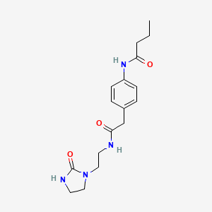 N-[4-(2-oxo-2-{[2-(2-oxoimidazolidin-1-yl)ethyl]amino}ethyl)phenyl]butanamide