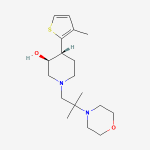 (3S*,4R*)-1-(2-methyl-2-morpholin-4-ylpropyl)-4-(3-methyl-2-thienyl)piperidin-3-ol