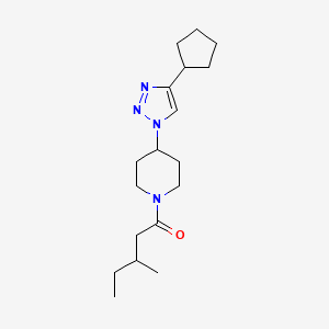 molecular formula C18H30N4O B3922740 4-(4-cyclopentyl-1H-1,2,3-triazol-1-yl)-1-(3-methylpentanoyl)piperidine 