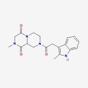 molecular formula C19H22N4O3 B3922745 2-methyl-8-[(2-methyl-1H-indol-3-yl)acetyl]tetrahydro-2H-pyrazino[1,2-a]pyrazine-1,4(3H,6H)-dione 