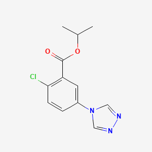 molecular formula C12H12ClN3O2 B3922768 isopropyl 2-chloro-5-(4H-1,2,4-triazol-4-yl)benzoate 