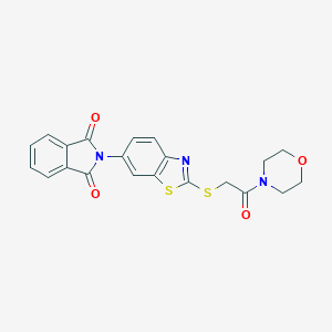 molecular formula C21H17N3O4S2 B392279 2-{2-[(2-morpholino-2-oxoethyl)sulfanyl]-1,3-benzothiazol-6-yl}-1H-isoindole-1,3(2H)-dione 