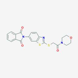 2-{2-[(2-morpholino-2-oxoethyl)sulfanyl]-1,3-benzothiazol-6-yl}-1H-isoindole-1,3(2H)-dione