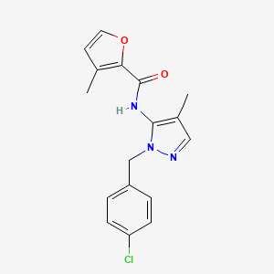 N-[1-(4-chlorobenzyl)-4-methyl-1H-pyrazol-5-yl]-3-methyl-2-furamide