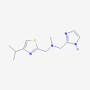 molecular formula C12H18N4S B3922812 (1H-imidazol-2-ylmethyl)[(4-isopropyl-1,3-thiazol-2-yl)methyl]methylamine 