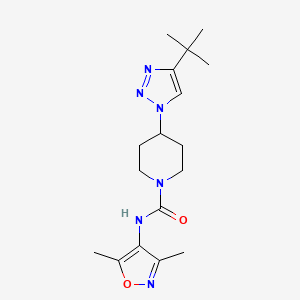 4-(4-tert-butyl-1H-1,2,3-triazol-1-yl)-N-(3,5-dimethyl-4-isoxazolyl)-1-piperidinecarboxamide