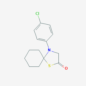 molecular formula C14H16ClNOS B392284 4-(4-Chlorophenyl)-1-thia-4-azaspiro[4.5]decan-2-one CAS No. 296800-87-8