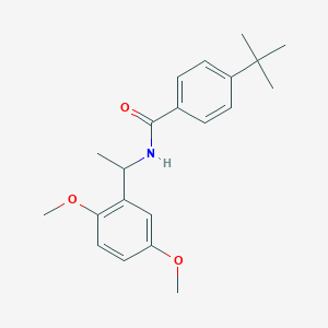 molecular formula C21H27NO3 B3922869 4-tert-butyl-N-[1-(2,5-dimethoxyphenyl)ethyl]benzamide 