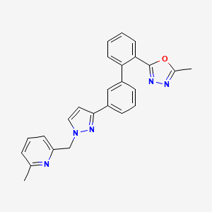 molecular formula C25H21N5O B3922911 2-methyl-6-({3-[2'-(5-methyl-1,3,4-oxadiazol-2-yl)-3-biphenylyl]-1H-pyrazol-1-yl}methyl)pyridine 