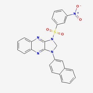 1-(2-naphthyl)-3-[(3-nitrophenyl)sulfonyl]-2,3-dihydro-1H-imidazo[4,5-b]quinoxaline