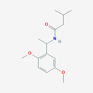 molecular formula C15H23NO3 B3922945 N~1~-[1-(2,5-DIMETHOXYPHENYL)ETHYL]-3-METHYLBUTANAMIDE 