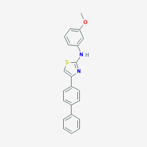 molecular formula C22H18N2OS B392297 N-(3-methoxyphenyl)-4-(4-phenylphenyl)-1,3-thiazol-2-amine CAS No. 340690-12-2