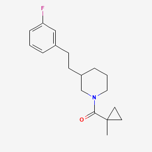 3-[2-(3-fluorophenyl)ethyl]-1-[(1-methylcyclopropyl)carbonyl]piperidine