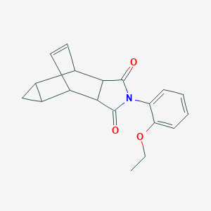 molecular formula C19H19NO3 B392301 2-(2-ethoxyphenyl)hexahydro-4,6-ethenocyclopropa[f]isoindole-1,3(2H,3aH)-dione 