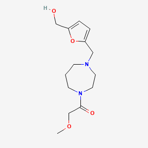 molecular formula C14H22N2O4 B3923022 (5-{[4-(methoxyacetyl)-1,4-diazepan-1-yl]methyl}-2-furyl)methanol 