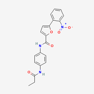 molecular formula C20H17N3O5 B3923040 5-(2-nitrophenyl)-N-[4-(propanoylamino)phenyl]furan-2-carboxamide 