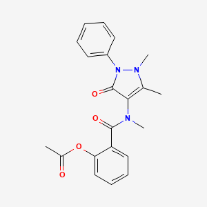 molecular formula C21H21N3O4 B3923061 2-{[(1,5-dimethyl-3-oxo-2-phenyl-2,3-dihydro-1H-pyrazol-4-yl)(methyl)amino]carbonyl}phenyl acetate 