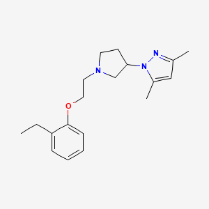 molecular formula C19H27N3O B3923064 1-{1-[2-(2-ethylphenoxy)ethyl]pyrrolidin-3-yl}-3,5-dimethyl-1H-pyrazole 