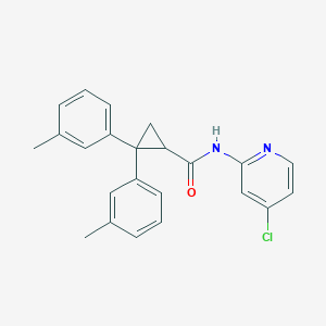 molecular formula C23H21ClN2O B392308 N-(4-chloro-2-pyridinyl)-2,2-bis(3-methylphenyl)cyclopropanecarboxamide 