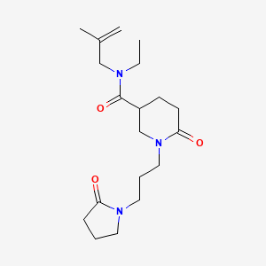 N-ethyl-N-(2-methyl-2-propen-1-yl)-6-oxo-1-[3-(2-oxo-1-pyrrolidinyl)propyl]-3-piperidinecarboxamide