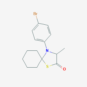 molecular formula C15H18BrNOS B392309 4-(4-Bromophenyl)-3-methyl-1-thia-4-azaspiro[4.5]decan-2-one CAS No. 329368-33-4