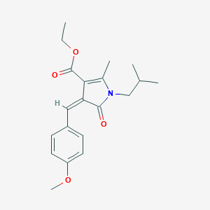 molecular formula C20H25NO4 B392314 ethyl 1-isobutyl-4-(4-methoxybenzylidene)-2-methyl-5-oxo-4,5-dihydro-1H-pyrrole-3-carboxylate 
