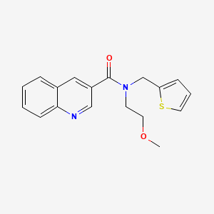 N-(2-methoxyethyl)-N-(2-thienylmethyl)quinoline-3-carboxamide