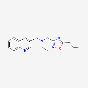 N-[(5-propyl-1,2,4-oxadiazol-3-yl)methyl]-N-(quinolin-3-ylmethyl)ethanamine