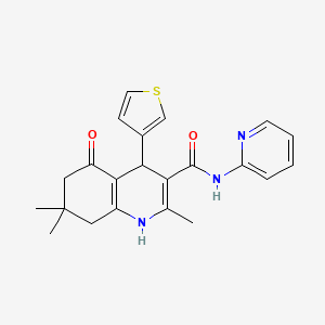 2,7,7-trimethyl-5-oxo-N-2-pyridinyl-4-(3-thienyl)-1,4,5,6,7,8-hexahydro-3-quinolinecarboxamide