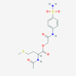 molecular formula C15H21N3O6S2 B3923191 2-oxo-2-[(4-sulfamoylphenyl)amino]ethyl N-acetylmethioninate 