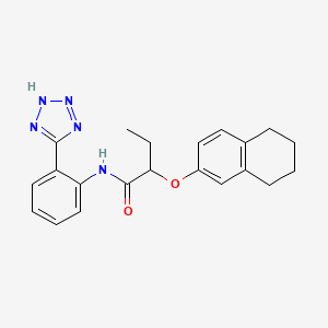 2-(5,6,7,8-tetrahydronaphthalen-2-yloxy)-N-[2-(2H-tetrazol-5-yl)phenyl]butanamide