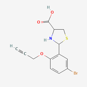 2-(5-Bromo-2-prop-2-ynoxyphenyl)-1,3-thiazolidine-4-carboxylic acid