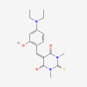 molecular formula C17H21N3O3S B3923216 5-{[4-(DIETHYLAMINO)-2-HYDROXYPHENYL]METHYLENE}-1,3-DIMETHYL-2-THIOXODIHYDRO-4,6(1H,5H)-PYRIMIDINEDIONE CAS No. 6324-77-2