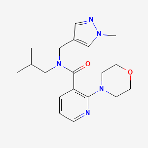 N-isobutyl-N-[(1-methyl-1H-pyrazol-4-yl)methyl]-2-morpholin-4-ylnicotinamide