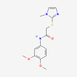 N-(3,4-dimethoxyphenyl)-2-[(1-methyl-1H-imidazol-2-yl)thio]acetamide