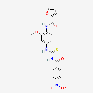 N-[2-methoxy-4-({[(4-nitrobenzoyl)amino]carbonothioyl}amino)phenyl]-2-furamide