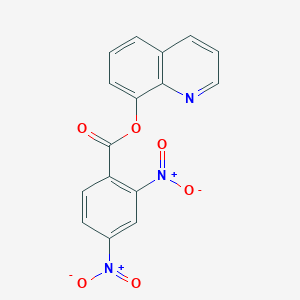molecular formula C16H9N3O6 B392327 Quinolin-8-yl 2,4-dinitrobenzoate 