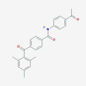 molecular formula C25H23NO3 B392332 N-(4-acetylphenyl)-4-(mesitylcarbonyl)benzamide 
