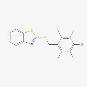 2-[(4-Bromo-2,3,5,6-tetramethylbenzyl)sulfanyl]-1,3-benzothiazole