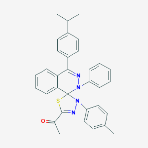 molecular formula C33H30N4OS B392340 1-[4-(4-isopropylphenyl)-3'-(4-methylphenyl)-2-phenyl-2{H},3'{H}-spiro[phthalazine-1,2'-[1,3,4]thiadiazol]-5'-yl]ethanone 