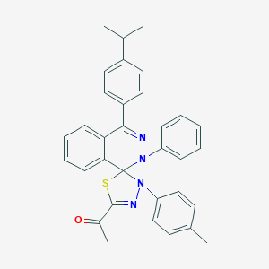 molecular formula C33H30N4OS B392340 1-[3'-(4-METHYLPHENYL)-2-PHENYL-4-[4-(PROPAN-2-YL)PHENYL]-2H,3'H-SPIRO[PHTHALAZINE-1,2'-[1,3,4]THIADIAZOL]-5'-YL]ETHAN-1-ONE 