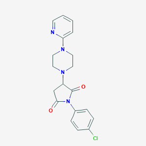molecular formula C19H19ClN4O2 B392342 1-(4-Chlorophenyl)-3-[4-(2-pyridinyl)-1-piperazinyl]-2,5-pyrrolidinedione CAS No. 299949-58-9
