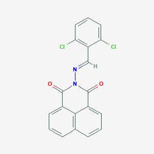 molecular formula C19H10Cl2N2O2 B392345 2-[(2,6-dichlorobenzylidene)amino]-1H-benzo[de]isoquinoline-1,3(2H)-dione 