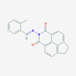 molecular formula C22H16N2O2 B392353 2-[(2-methylbenzylidene)amino]-6,7-dihydro-1H-indeno[6,7,1-def]isoquinoline-1,3(2H)-dione 