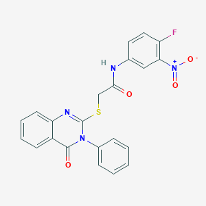 N-(4-fluoro-3-nitrophenyl)-2-[(4-oxo-3-phenyl-3,4-dihydroquinazolin-2-yl)sulfanyl]acetamide