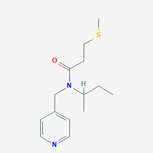 N-(sec-butyl)-3-(methylthio)-N-(pyridin-4-ylmethyl)propanamide